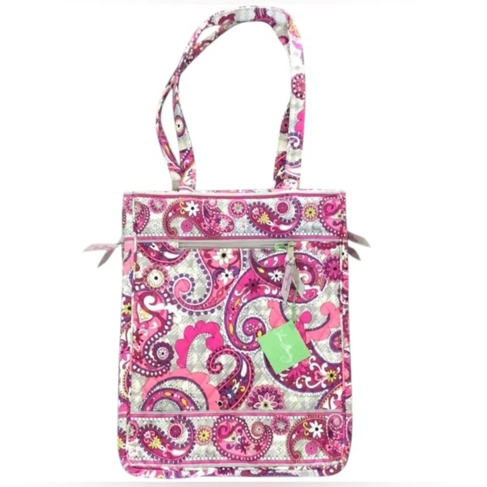 NWT VERA BRADLEY LAPTOP TRAVEL TOTE “PAISLEY MEETS PLAID” PATTERN
